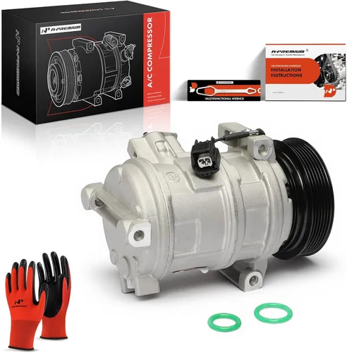 Vista 10 de Compresor de CA A-Premium con embrague compatible con Cadillac para Cadillac CTS 3.2L 2003-2004 Sedan