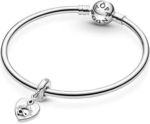Vista 5 de PANDORA Colgante de corazón Friends Forever, Metal, Circonia cúbica