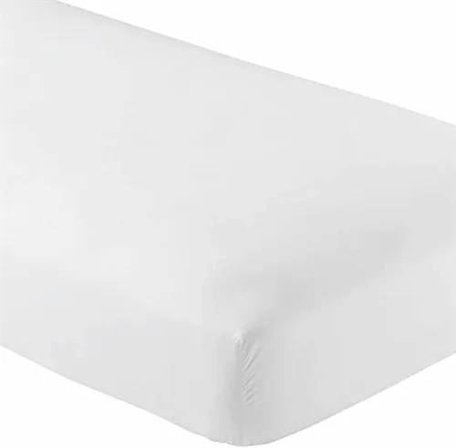 Vista 11 de Juego de sábanas de 3 piezas de jersey de punto de algodón 100% (1 sábana bajera ajustable y 2 fundas de almohada), tamaño individual extra largo