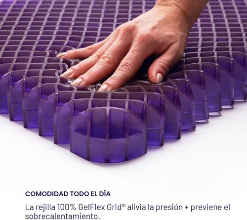Vista 5 de Almohadón de asiento sin presión The Royal Purple Handles for Car, Office Chair, Stadium - Pressure-Reducing for Hard Seats, Temperature-Neutral
