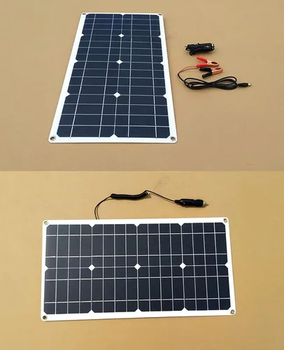 Vista 3 de Generador solar de 24 W, panel solar portátil de 5 V/1.7 A, cargador de energía monocristalino USB de módulo fotovoltaico monocristalino, panel Con