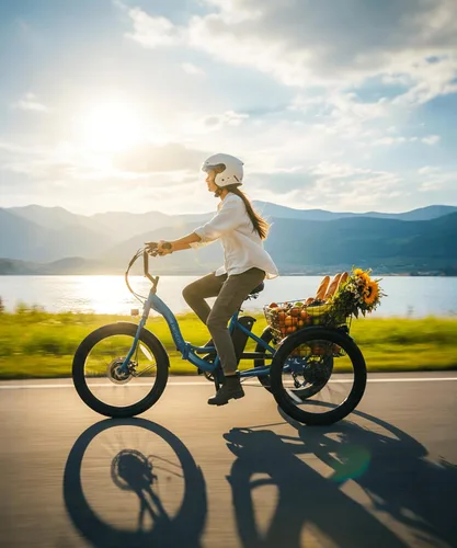 Vista 7 de ANCHEER Triciclo eléctrico para adultos, triciclo eléctrico plegable de pico de 600 W, bicicleta eléctrica de 24 pulgadas y 499 Wh para personas