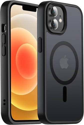 Vista 55 de Funda magnética fuerte para iPhone 12 Pro Max [Protección de grado militar de 10 pies] Compatible con MagSafe, funda protectora a prueba de golpes