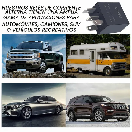 Vista 7 de 2 relés de 4 pines, 30A, 12V para automóvil - Relé de arranque resistente multiusos - Accesorios automotrices universales con diseño impermeable