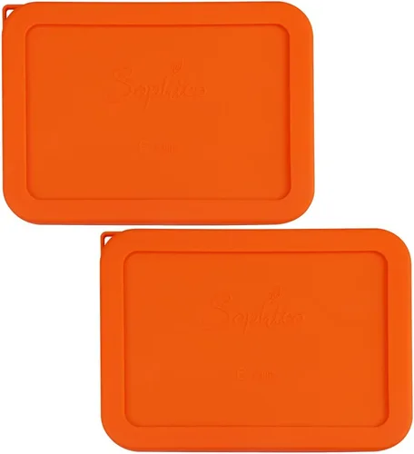 Vista 9 de Sophico Tapa de almacenamiento rectangular de silicona para 6 tazas de repuesto para cuencos de vidrio Pyrex 7211-PC, recipiente no incluido (MIX)