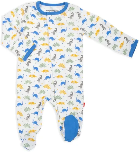 Vista 26 de Magnético Me Pijamas con piecitos de modal suave para bebé con cierre magnético rápido Pijama para niños y niñas, recién nacido a 24 meses