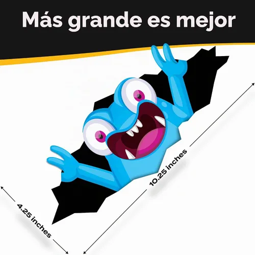 Vista 7 de Stickios Pegatinas de parachoques para automóviles – Peeking Monster Funny Car Sticker 11 x 4.25 pulgadas – Calcomanía de vinilo impermeable