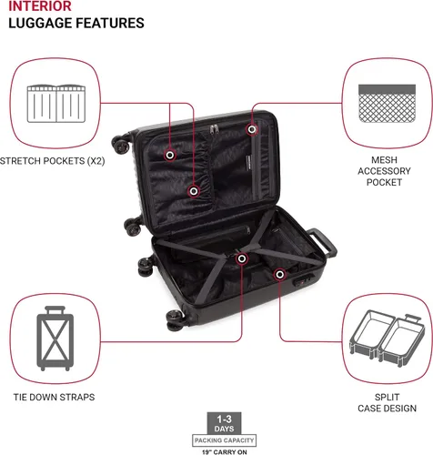 Vista 4 de SWISSGEAR 7272 - Maleta rígida y expandible con ruedas giratorias