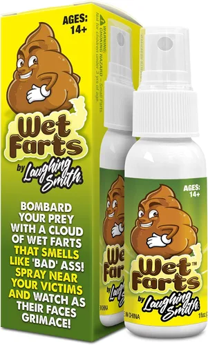Vista 3 de Laughing Smith - Pedos Húmedos - Spray Apestoso Potente - Hedor Extra Fuerte - Regalos de Broma y Bromas Divertidísimas para Adultos o Niños