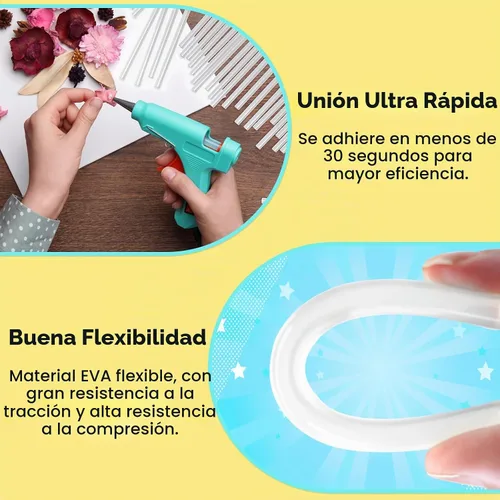 Vista 3 de ELDVAP Mini barras de pegamento caliente transparente, 82 unidades – 0.27 pulgadas de profundidad, 4 pulgadas de largo, todas las temperaturas