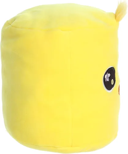 Vista 3 de Aurora Peluche de pollo de malva exprimible, máxima esponjosidad, forma única, color amarillo, 6 pulgadas
