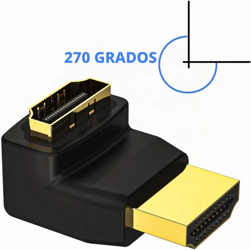 Vista 8 de VCE Adaptador HDMI de 90 y 270 Grados, 2 unidades, Adaptador Conector HDMI Macho a Hembra de Ángulo Recto L, Soporta 3D&4K
