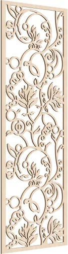 Vista 150 de Caspian Paneles de pared de madera con calado decorativo perforado, 9 3/8 pulgadas de ancho x 24 3/8 pulgadas de alto x 1/4 de alto, cereza