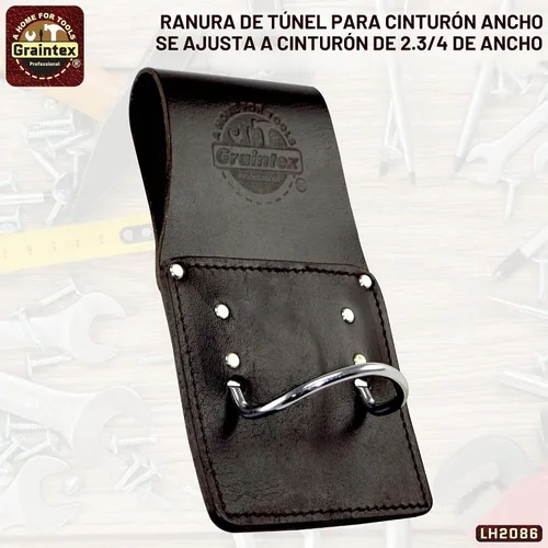 Vista 4 de Graintex LH2086 Soporte de martillo profesional de cuero de grano superior