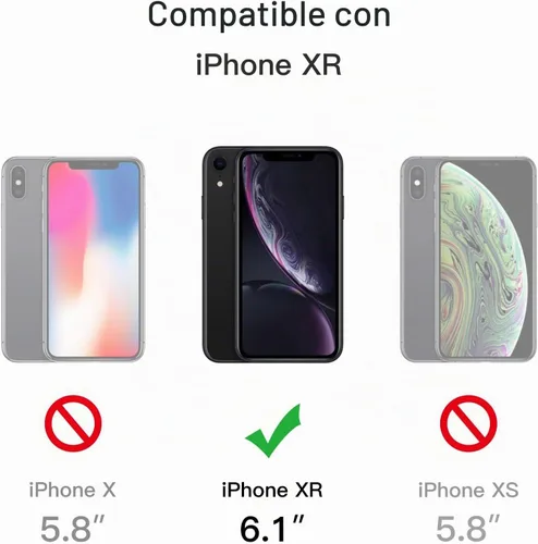 Vista 2 de JETech Funda mate para iPhone XR, color negro