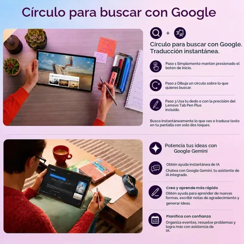 Vista 8 de Lenovo Idea Tab Plus AI Android Tablet, pantalla táctil QHD+ de 12.1 pulgadas, 2.5K QHD+, MediaTek Dimensity 6400, almacenamiento de 128 GB +