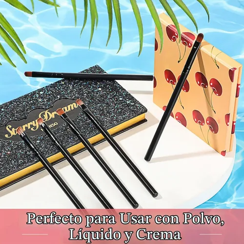 Vista 6 de Patelai - 48 pinceles planos para corrector, herramienta de maquillaje de Negro