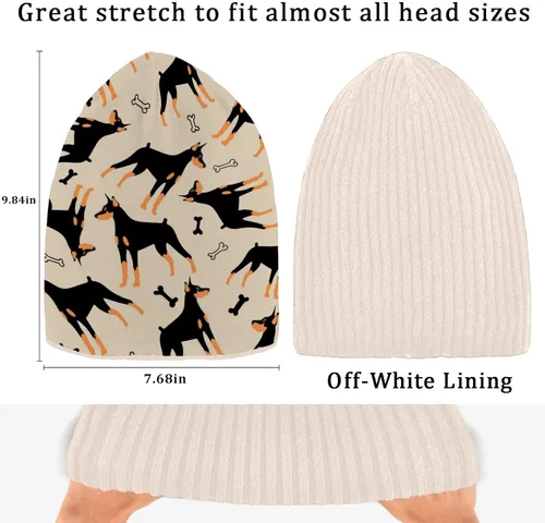 Vista 3 de Naanle Gorro de invierno para mujer, elástico, cálido, para invierno, Skully