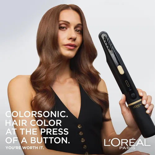 Vista 3 de L'Oreal Paris Colorsonic - Cartucho permanente de tinte para el cabello, color vibrante para retoque de raíces, cobertura de canas o todo color en 1