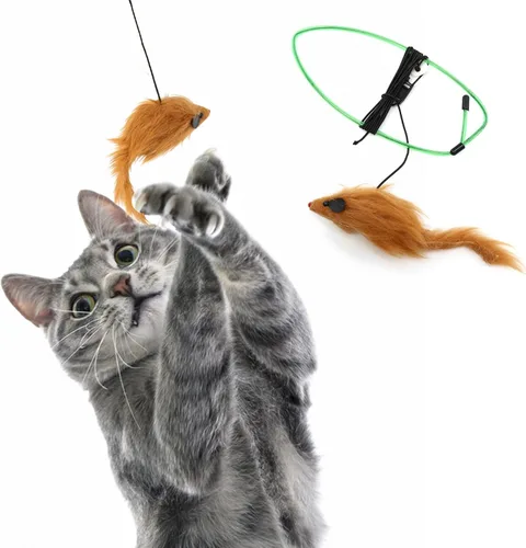 Vista 6 de SPOT A-Door-Able - Juguete interactivo para gatos con sonajero colgante y hierba gatera, entretiene a los gatos durante horas, disfruta