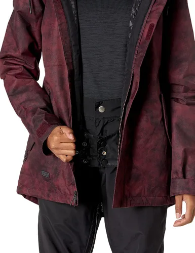 Vista 3 de Volcom Fawn - Chaqueta con capucha para mujer con aislamiento para snowboard y esquí, Violeta (Violet Ice)
