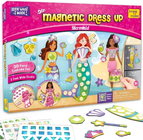 Vista 10 de Imagimake DIY magnético de vestir - princesa india, 30 vestidos magnéticos