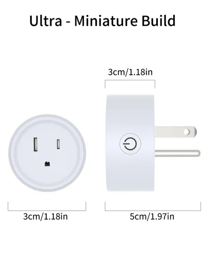 Vista 7 de Mini enchufe inteligente WiFi compatible con Alexa y Google Home APP enchufe de control remoto con temporizador y control de grupo, no requiere