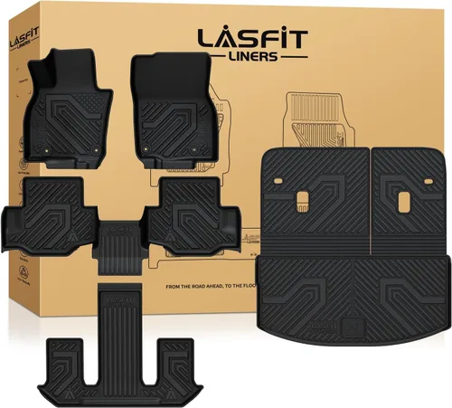 Vista 18 de LASFIT - Tapete de carga 3D para maletero de Volkswagen VW2018-2024 (ajuste 5 asientos), protección para todo tipo de clima, tapete de TPE de alta