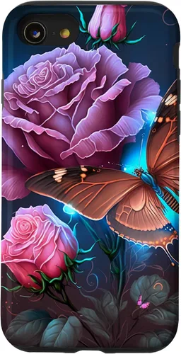 Vista 18 de Family Butterfly Rose Flower Firefly PC Case for iPhone 17