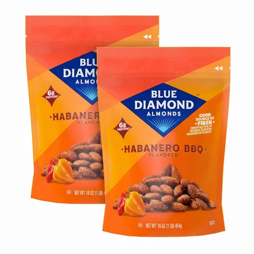 Vista 15 de Blue Diamond Almonds Smokehouse - Frutos secos saborizados, bolsa resellable de 16 onzas, (paquete de 1)
