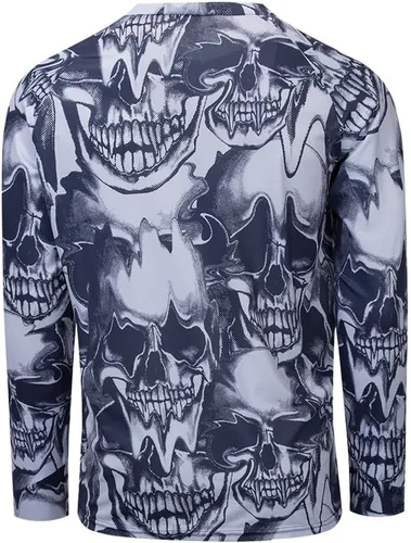 Vista 2 de Hotlion Camiseta de ciclismo para hombre, manga larga, MTB Motocross, ropa de carreras todoterreno