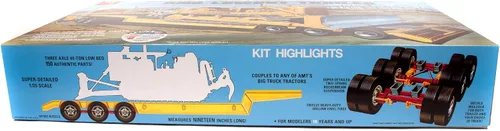 Vista 4 de AMT Lowboy - Juego de remolque y excavadora a escala 1:25 (AMT1218), color negro