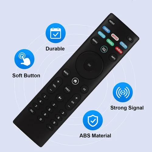 Vista 2 de 2 paquetes de control remoto XRT140 reemplazados para Vizio Smart LED TV M50Q7-H1 M55Q7-H1 M65Q7-H1 M55Q8-H1 M65Q8-H1 V555-H1 con Watchfree Vudu