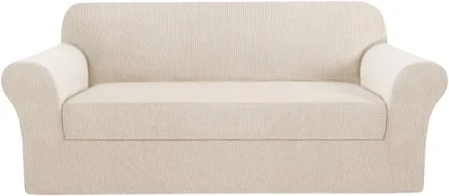 Vista 54 de H.VERSAILTEX - 2 fundas protectoras de licra suave Jacquard para respaldo de silla, lavable a máquina