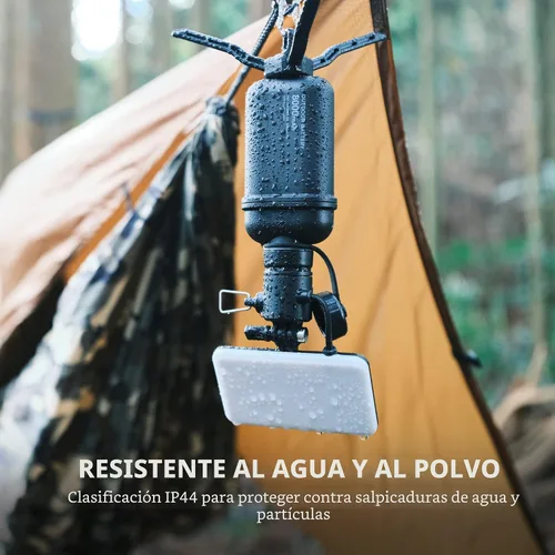 Vista 2 de ELECOM NESTOUT - Linterna de panel LED para acampar al aire libre con mini trípode, luz LED regulable alimentada por USB, resistente al agua y polvo