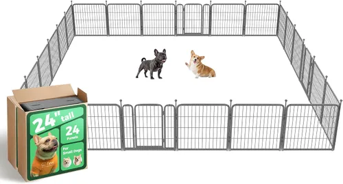 Vista 18 de FXW Aster - Corralito para perros diseñado para patio, 32 pulgadas, 16 paneles
