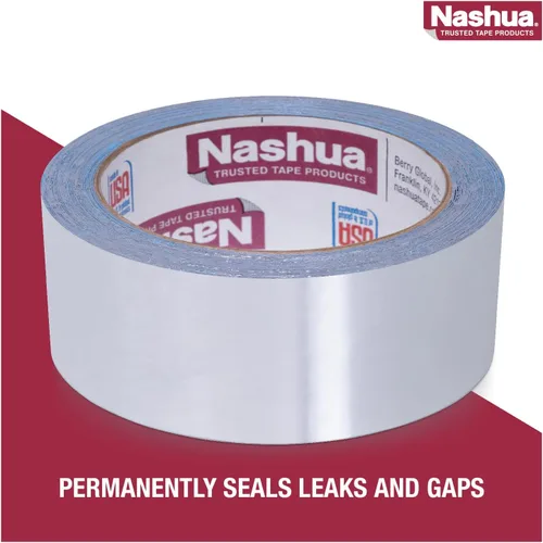 Vista 2 de Nashua cinta de aluminio para reparaciones impermeables, de 48 mm de ancho, 11 ml de grosor y 10 mm de longitud