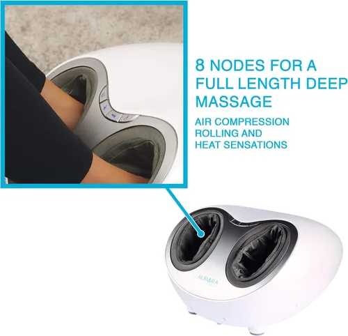 Vista 4 de Aurora Health & Beauty Masajeador de pies de compresión de aire Shiatsu con terapia de calor