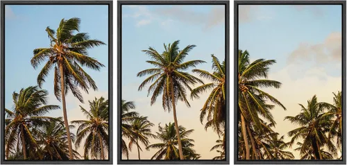 Vista 40 de wall26 Lienzo enmarcado para pared, juego de arte de selva, rana, hoja de palmera, naturaleza, desierto, arte moderno, realismo, decorativo