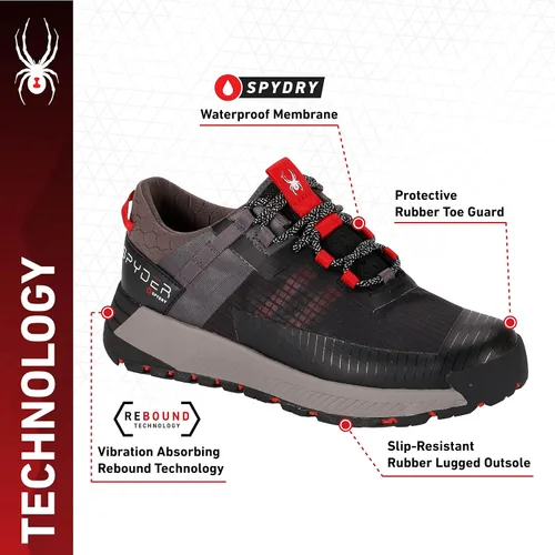 Vista 3 de Spyder Mens Blackburn Hiking Shoe Waterproof Increased Traction