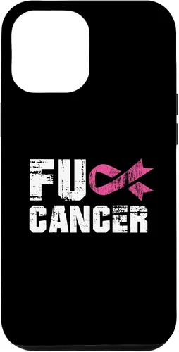 Vista 26 de iPhone 16 Fuck Cancer Survivor Gift Distressed Pink Ribbon Awareness Case