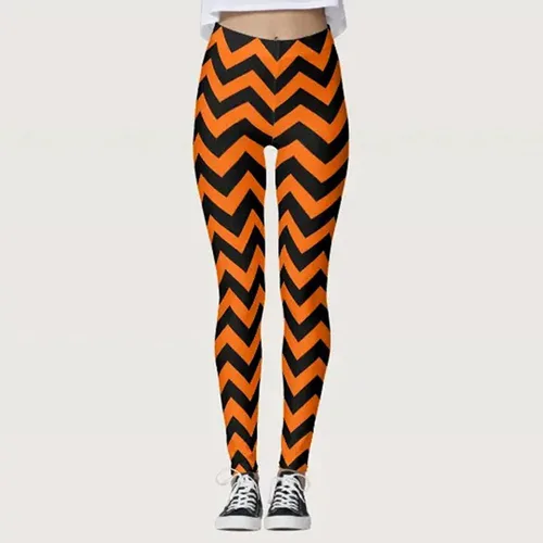 Vista 3 de Leggings de Halloween para mujer calaveras estampadas en el tobillo y leggings elásticos para Halloween