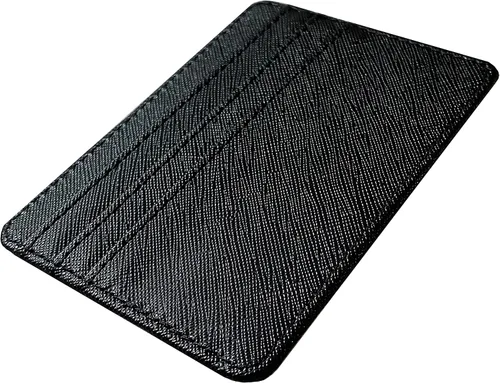 Vista 5 de Cartera delgada de identificación para hombre bandera de bomberos de línea roja delgada CH1 Negro - Cartera con tarjetero