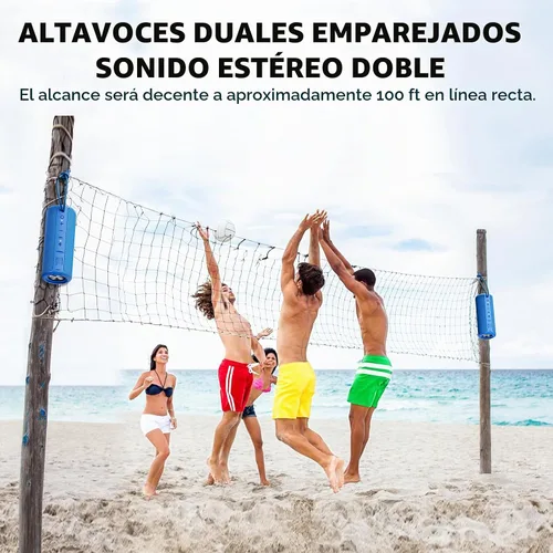 Vista 6 de MIATONE Altavoces Boombox al Aire Libre Portátiles Bluetooth Altavoces Inalámbricos Impermeables - Azul