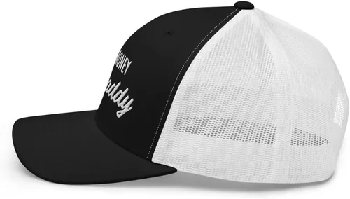 Vista 4 de Daddy's Money but I'm Daddy Gorra de camionero bordada de primera calidad con corona media curva Bill Snapback