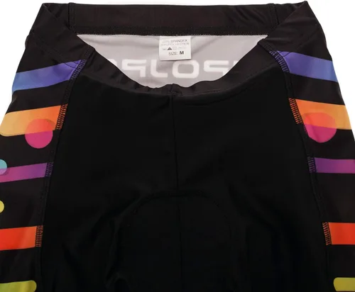 Vista 12 de Camiseta de ciclismo para mujer, manga corta y pantalones cortos de ciclismo acolchados para verano