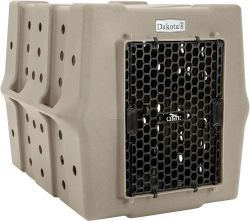Vista 13 de Dakota 283 Crate - Cajón canino resistente y duradero, perrera económica (oliva, grande)