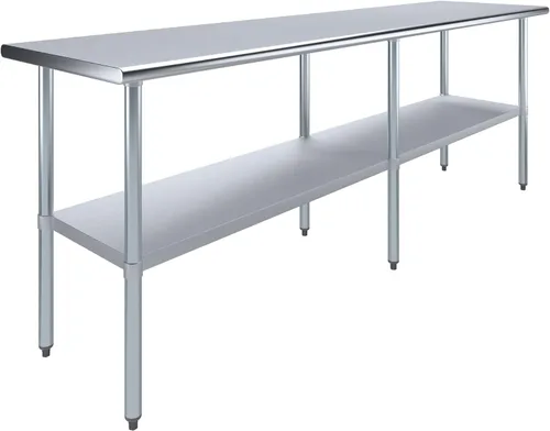 Vista 10 de Mesa de trabajo de acero inoxidable, mesa de metal