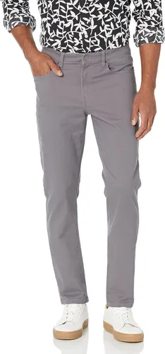 Vista 10 de Amazon Essentials - Pantalones ajustados para hombre, diseño de sarga elástica con 5 bolsillos