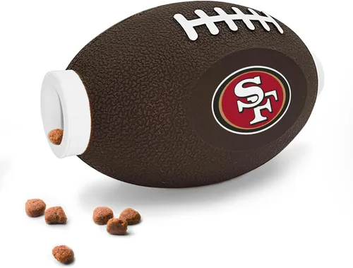 Vista 11 de NFL Buffalo Bills Juguete Dispensador de Premios de Fútbol Americano para Perros y Gatos, Juguete de Pelota de Goma para Mascotas, Juguete